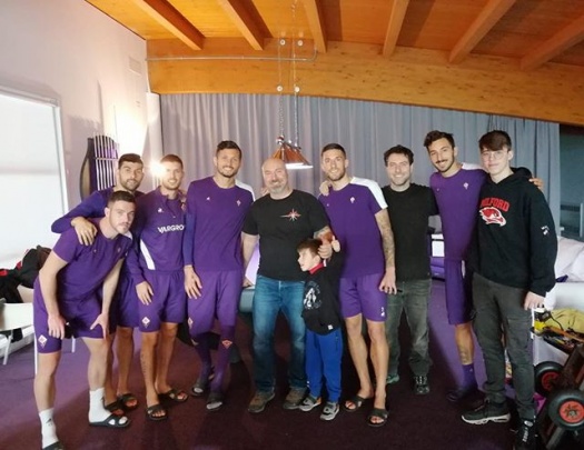 Il nostro Natale con Il biliardo EMI 54 al centro sportivo di Firenze per i giocatori della ACF Fiorentina